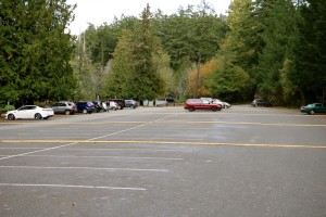Parking lot at beach Elk Lake, Victoria, BC Visitor in Victoria