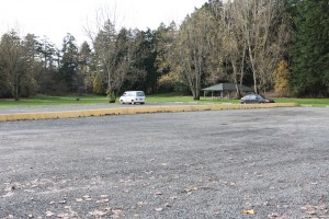 Parking lot at Elk Lake BC, Visitor in Victoria