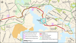 Map of E&N Rail trail