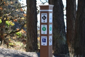mt doug trail sign, Mt. Douglas park, Victoria, BC, Visitor in Victoria