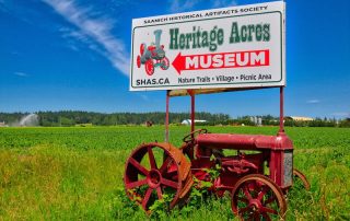 Heritage Acres Sign, Visitor in Victoria