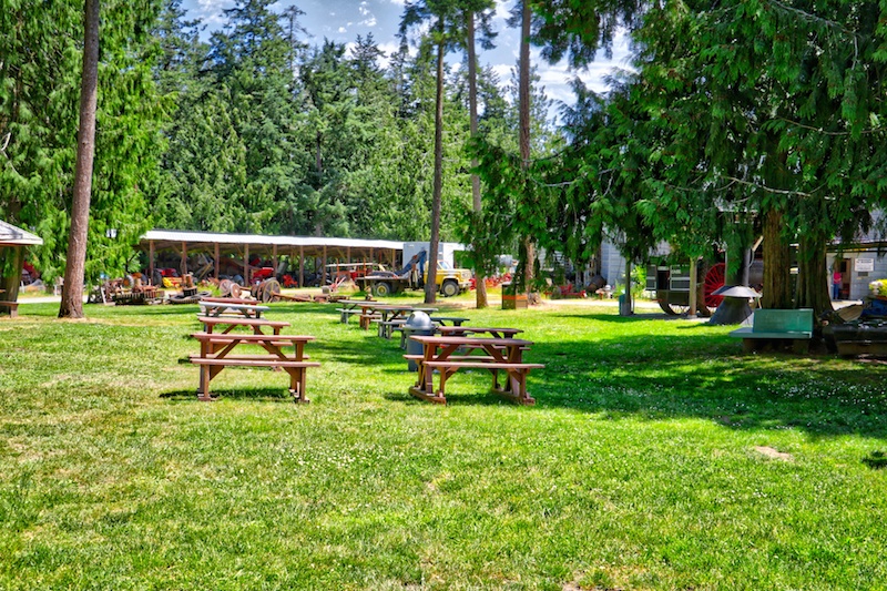 Picnic Area at Heritage Acres, Saanich, BC Visitor in Victoria