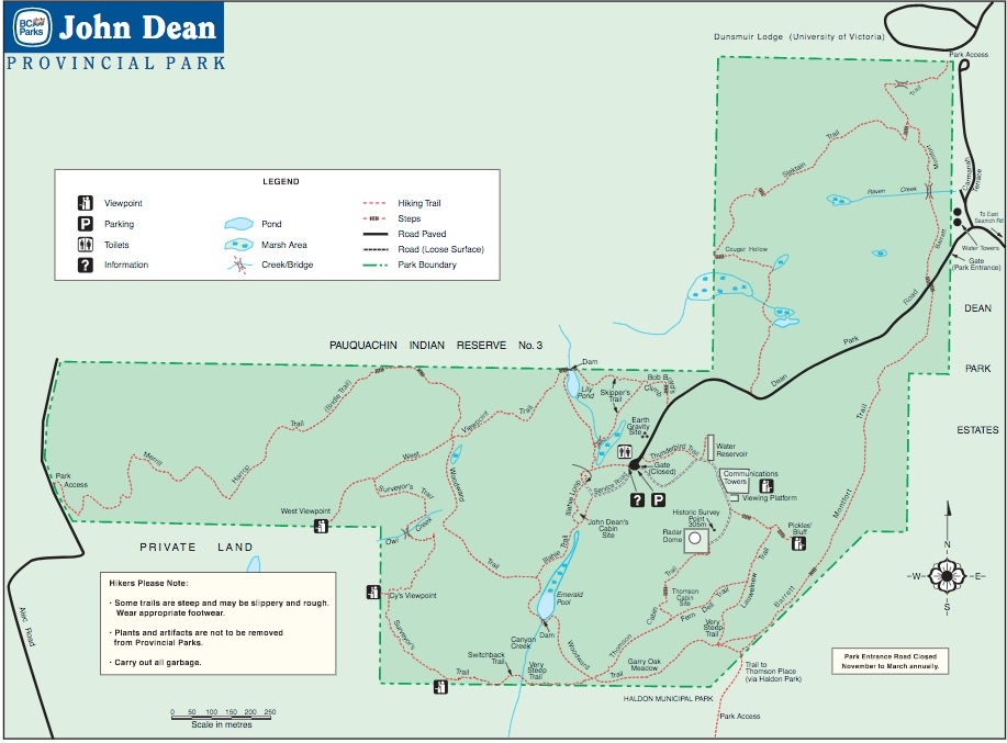 John Dean Provincial Park Trail Map